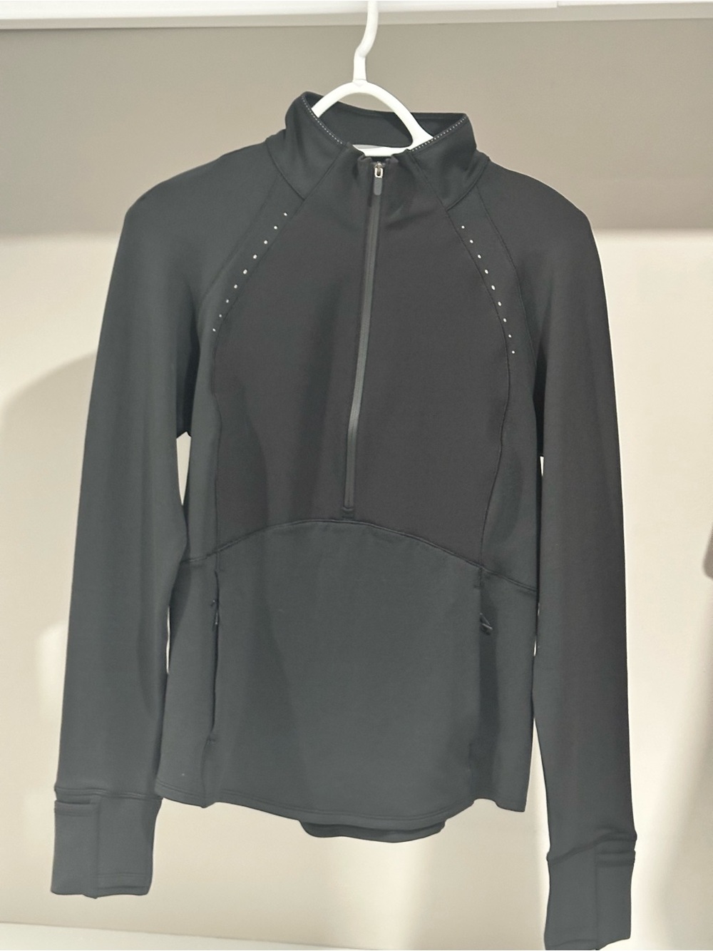 lululemon athletica Black Cowl Neck Running Sweater
